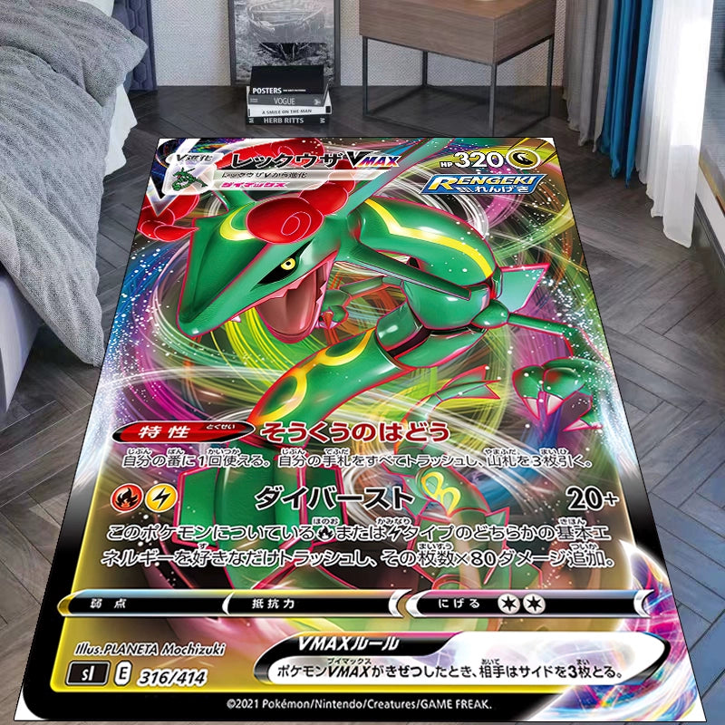 Rayquaza Pokémon Throw Blanket,Cozy and Soft,Ideal for Dragon-Type Fans,B-C-1081