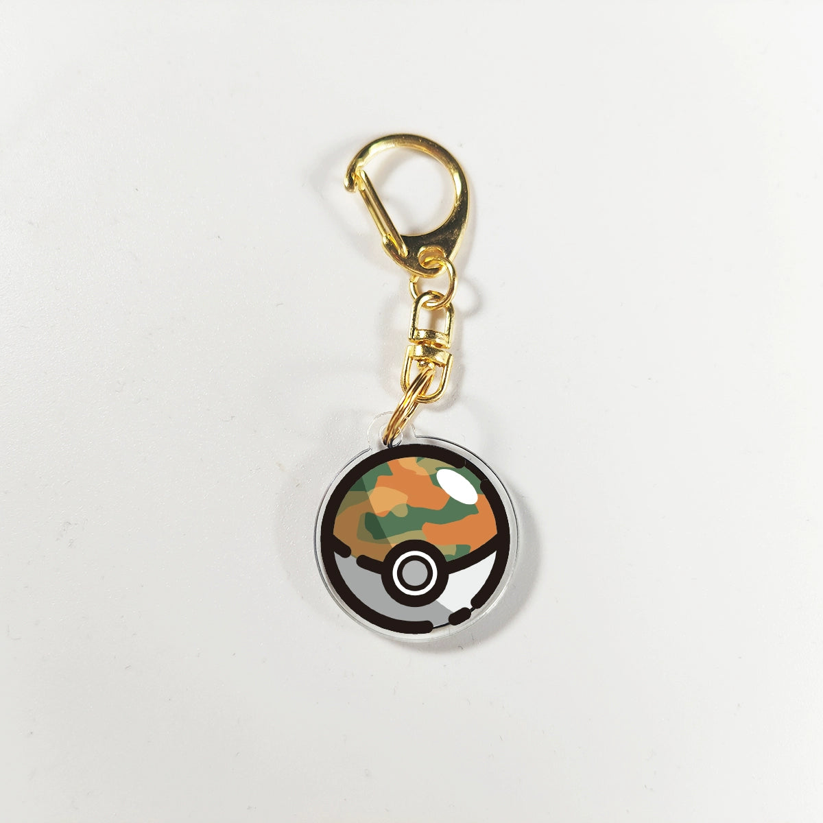 Pokémon Poké Ball Keychain - Double-Sided Acrylic DIY Cartoon Anime Creative Accessory,006