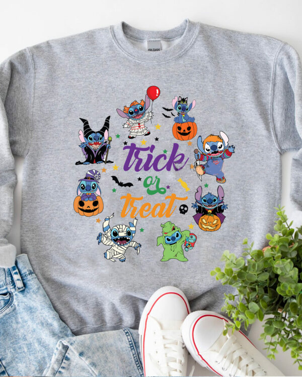 Trick Or Treat Halloween Spooky Stitch T-Shirt,Crewneck,Hoodie,H-C-154