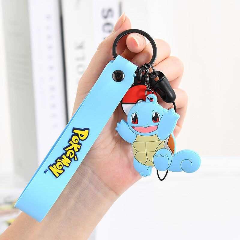 Pokémon Flat PVC Keychain - Cute Anime Collectible,Perfect Gift for Fans,002