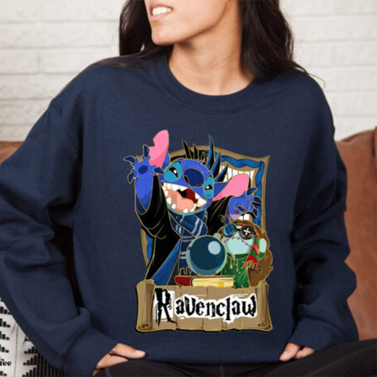 Stitch Harry Potter Four Houses In Hogwarts Crewneck,H-C-107