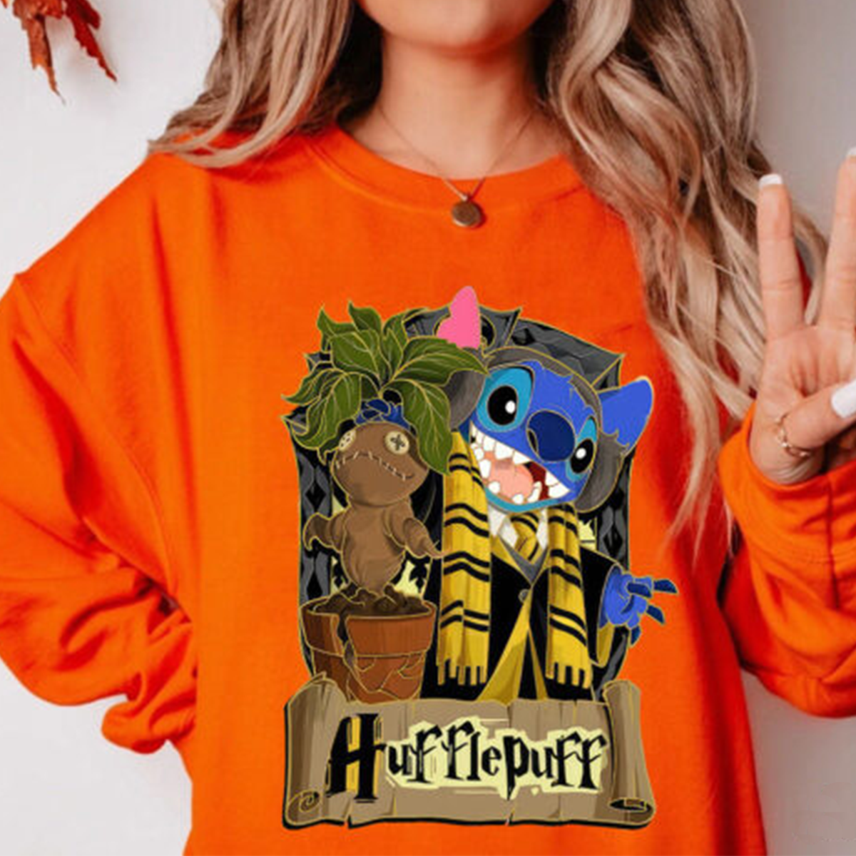 Stitch Harry Potter Four Houses In Hogwarts Crewneck,H-C-107