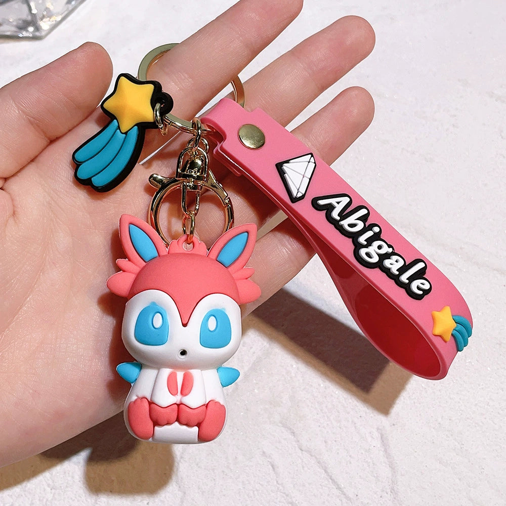 Cartoon Pikachu Keychain Accessory,Cute Backpack Pendant Gift,008