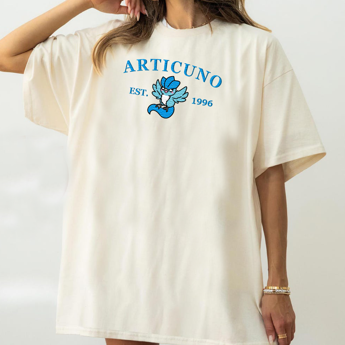 Articuno-Q. Anime Characters Embroidered Unisex T-Shirt,Crewneck,Hoodie For Gift,H-C-982