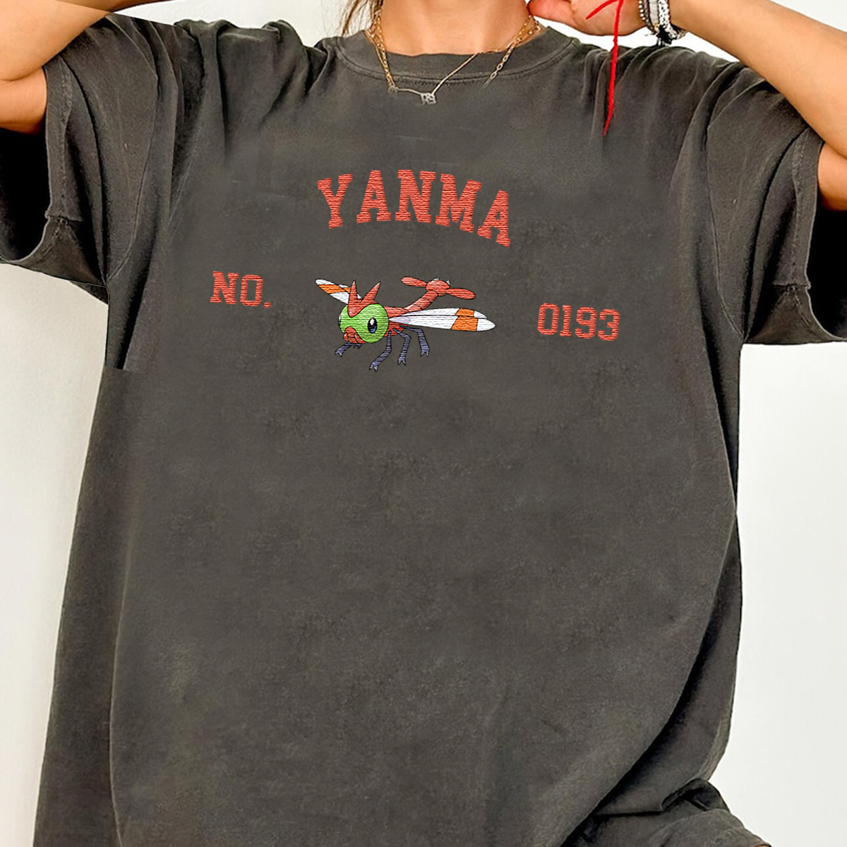 Yanma Anime Characters Embroidered Unisex T-Shirt,Crewneck,Hoodie For Gift,H-C-1625