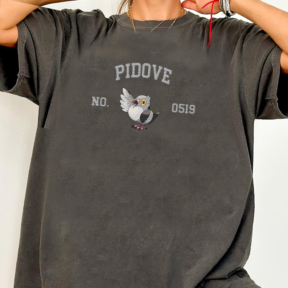 Pidove Adorable Anime-Themed Embroidered T-Shirt,Crewneck,Hoodie-Trendy Versatile and a Thoughtful Gift for Friends,H-C-1650