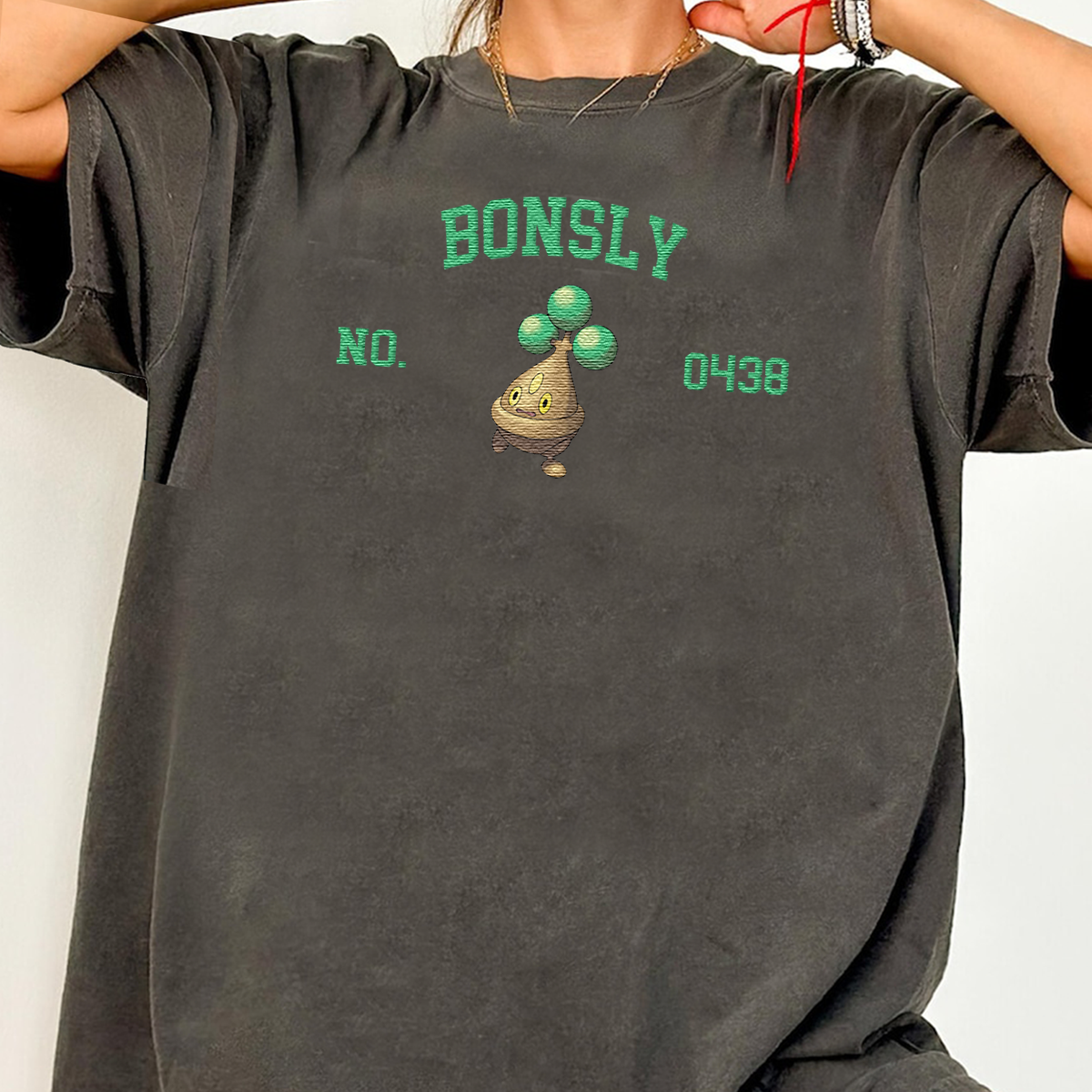 Bonsly Adorable Anime-Themed Embroidered T-Shirt,Crewneck,Hoodie-Trendy Versatile and a Thoughtful Gift for Friends,H-C-1537