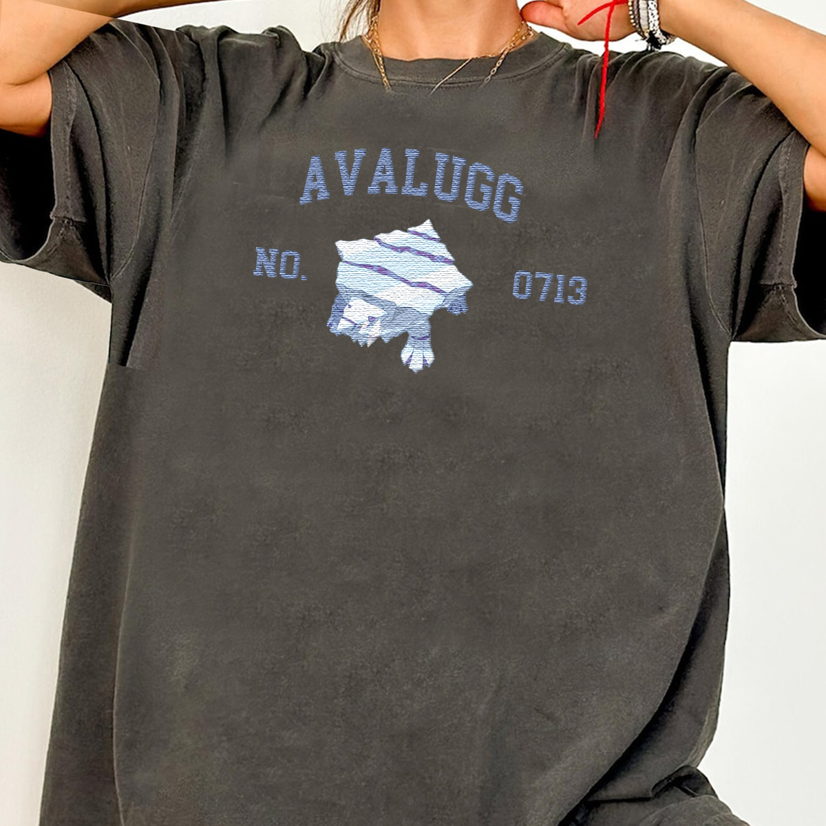 Avalugg Adorable Anime-Themed Embroidered T-Shirt,Crewneck,Hoodie-Trendy Versatile and a Thoughtful Gift for Friends,H-C-1571