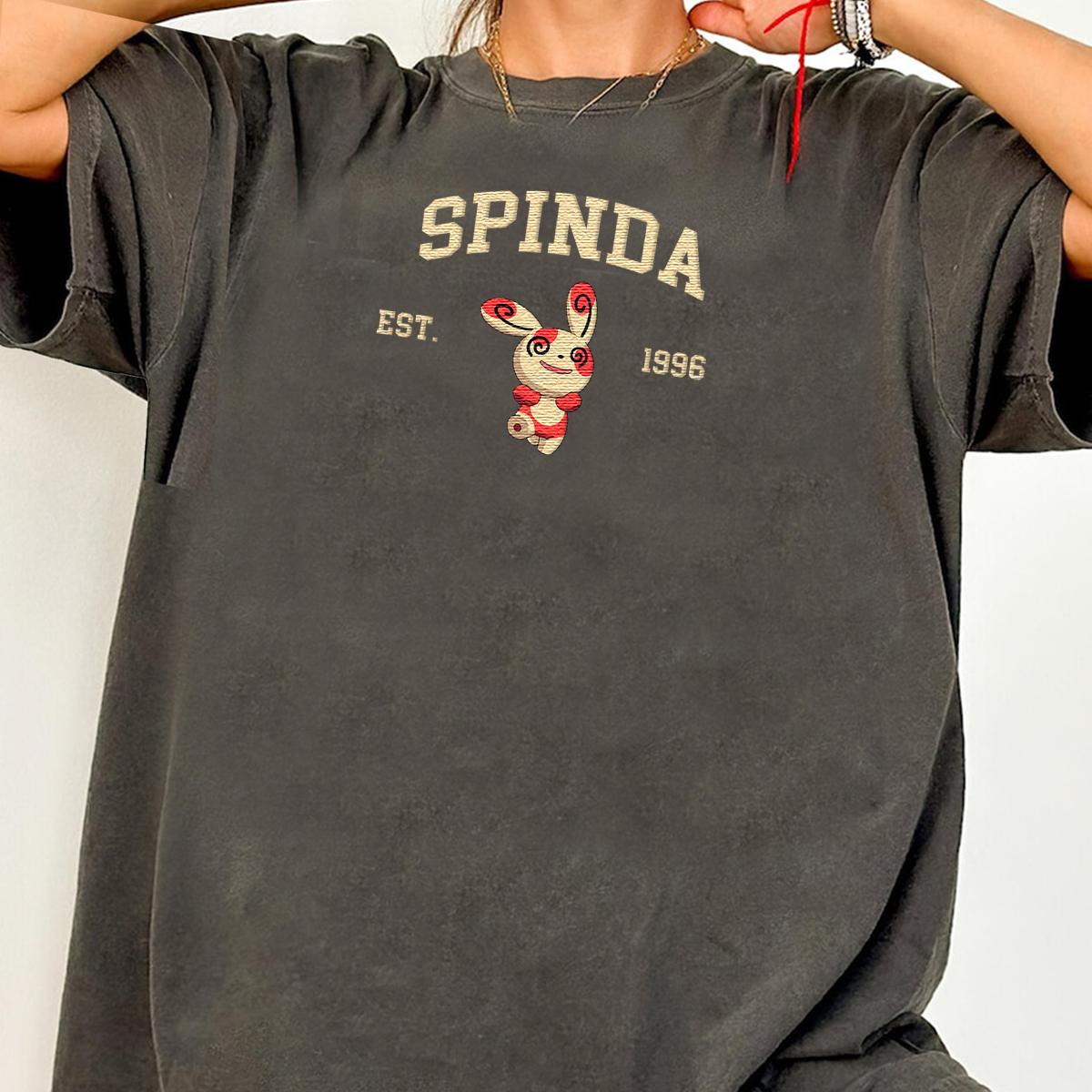 Spinda Anime Characters Embroidered Unisex T-Shirt,Crewneck,Hoodie For Gift,H-C-1103