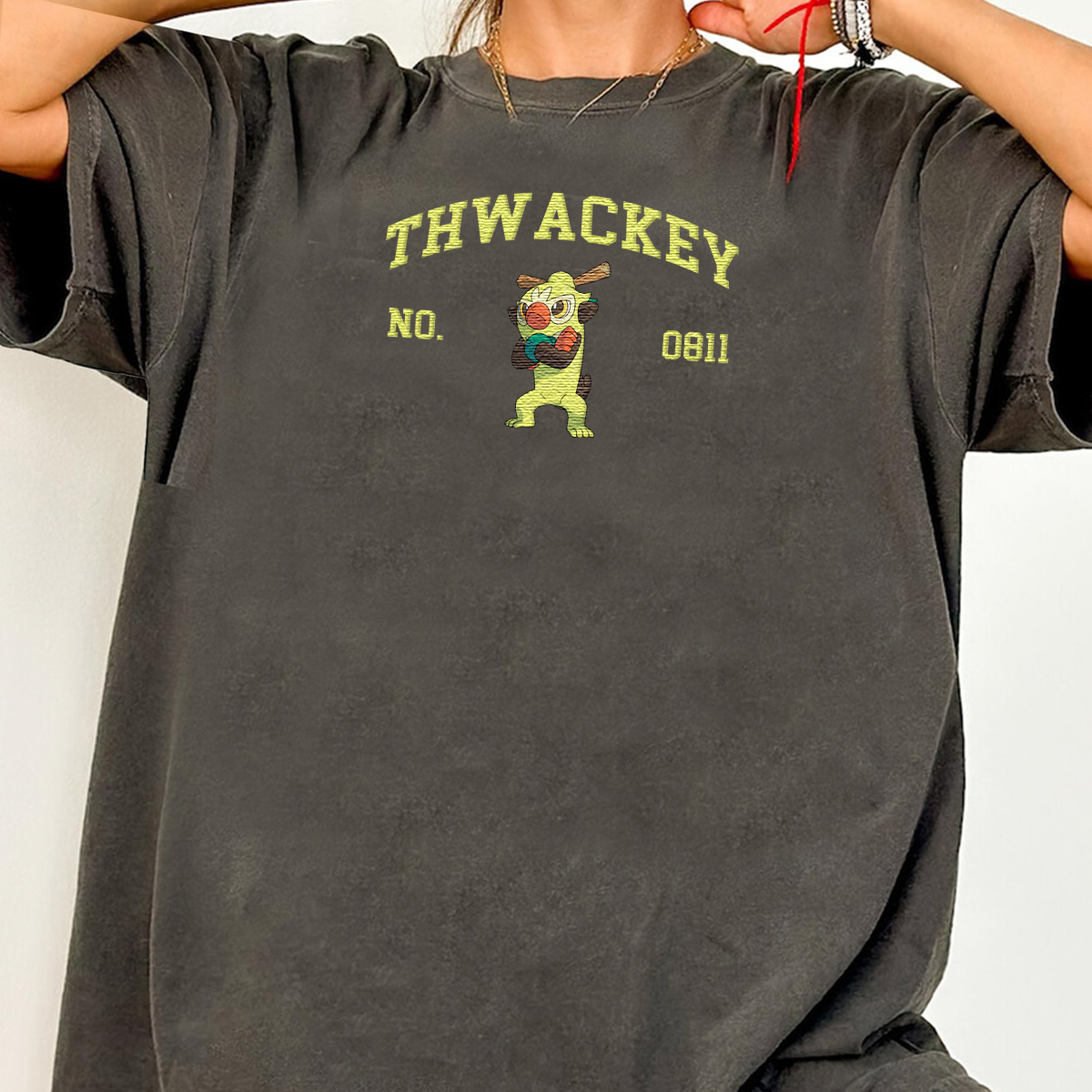 Thwackey Adorable Anime-Themed Embroidered T-Shirt,Crewneck,Hoodie-Trendy Versatile and a Thoughtful Gift for Friends,H-C-1386