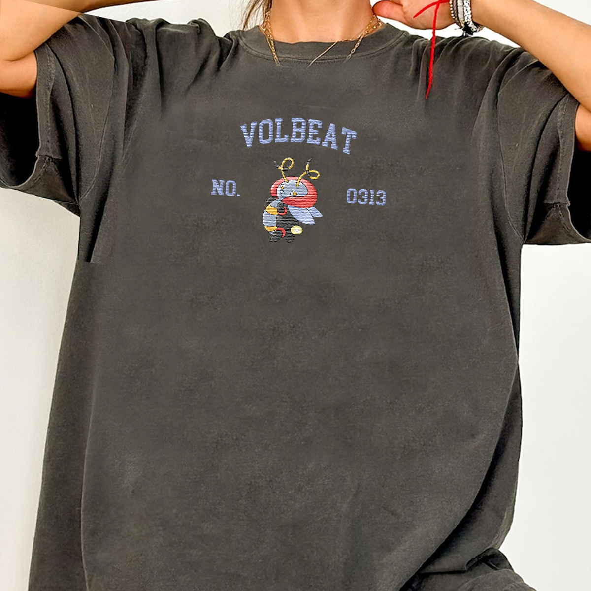 Volbeat Adorable Anime-Themed Embroidered T-Shirt,Crewneck,Hoodie-Trendy Versatile and a Thoughtful Gift for Friends,H-C-1748