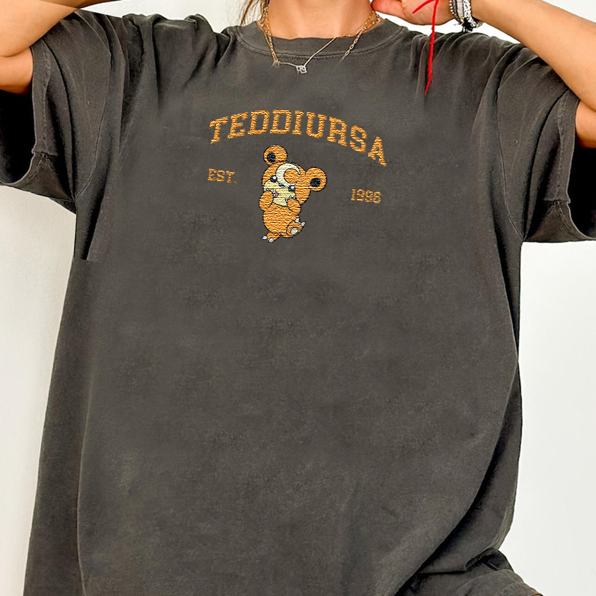 Teddiursa Anime Characters Embroidered Unisex T-Shirt,Crewneck,Hoodie For Gift,H-C-1169