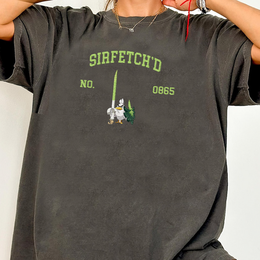 Sirfetch'd Adorable Anime-Themed Embroidered T-Shirt,Crewneck,Hoodie-Trendy Versatile and a Thoughtful Gift for Friends,H-C-1583