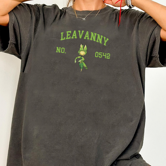 Leavanny Adorable Anime-Themed Embroidered T-Shirt,Crewneck,Hoodie-Trendy Versatile and a Thoughtful Gift for Friends,H-C-1360