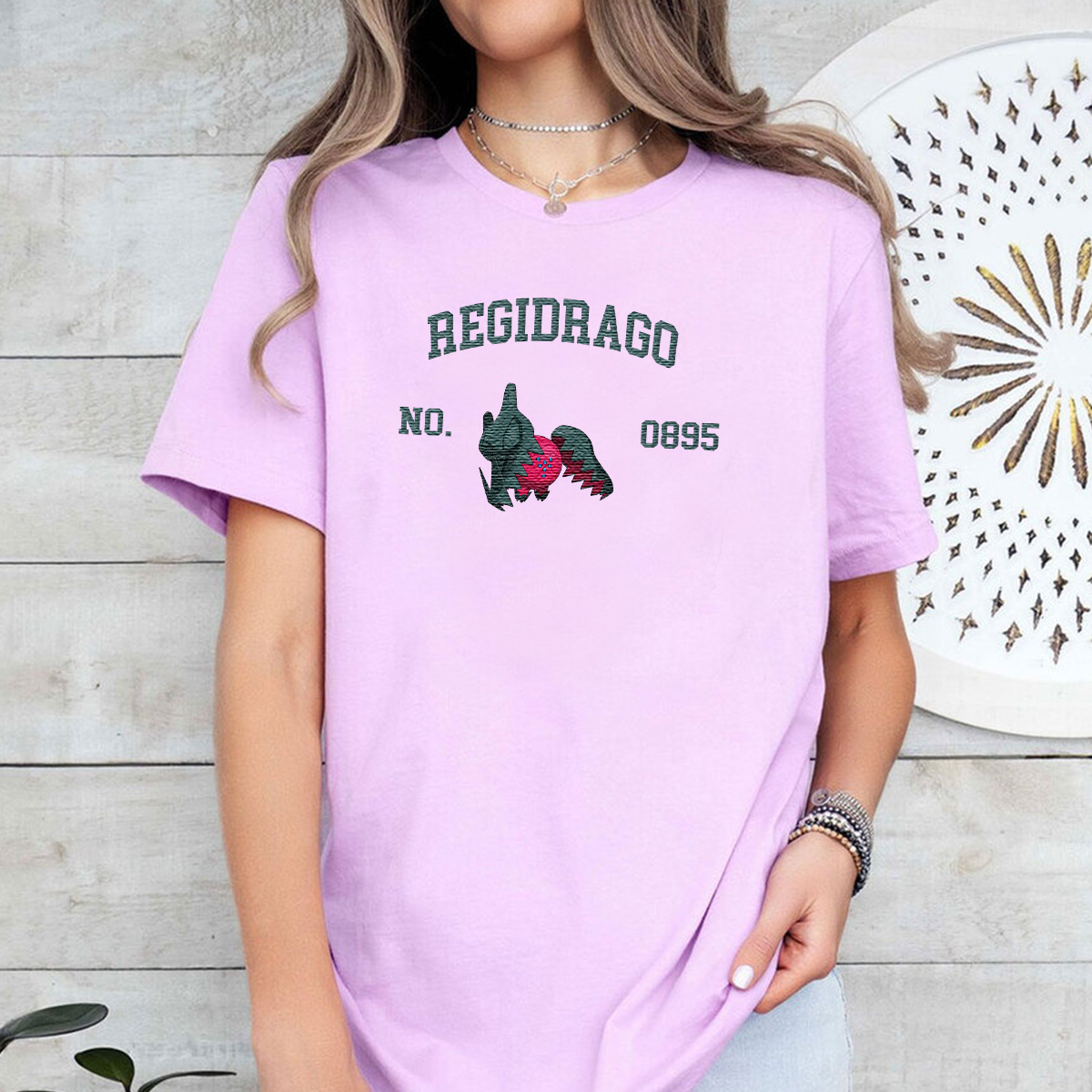 Regidrago Anime-Themed Embroidered T-Shirt,Crewneck,Hoodie-Trendy Versatile and a Thoughtful Gift for Friends,H-C-1818
