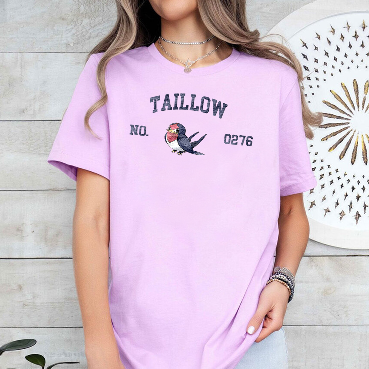 Taillow Anime Characters Embroidered Unisex T-Shirt,Crewneck,Hoodie For Gift,H-C-1646