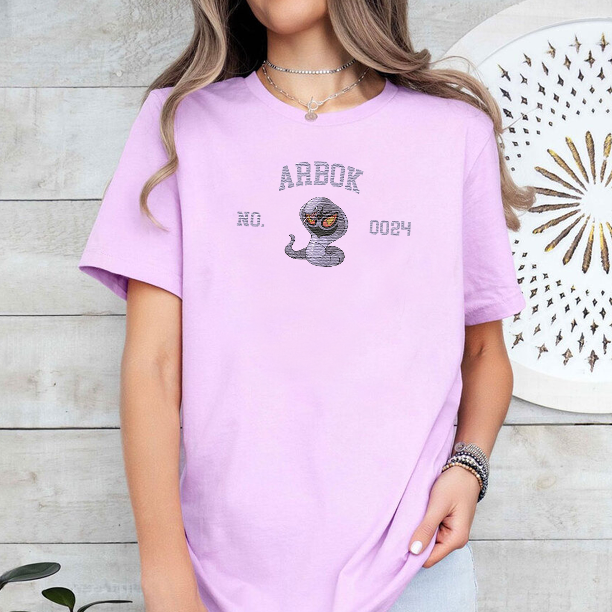 Arbok Anime Characters Embroidered Unisex T-Shirt,Crewneck,Hoodie For Gift,H-C-1434