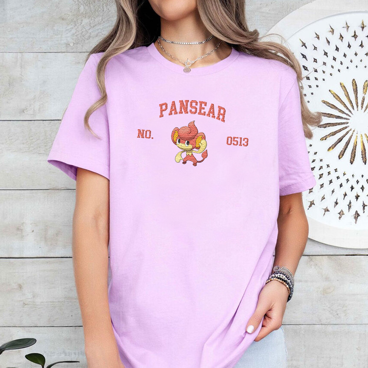 Pansear Anime Characters Embroidered Unisex T-Shirt,Crewneck,Hoodie For Gift,H-C-1664
