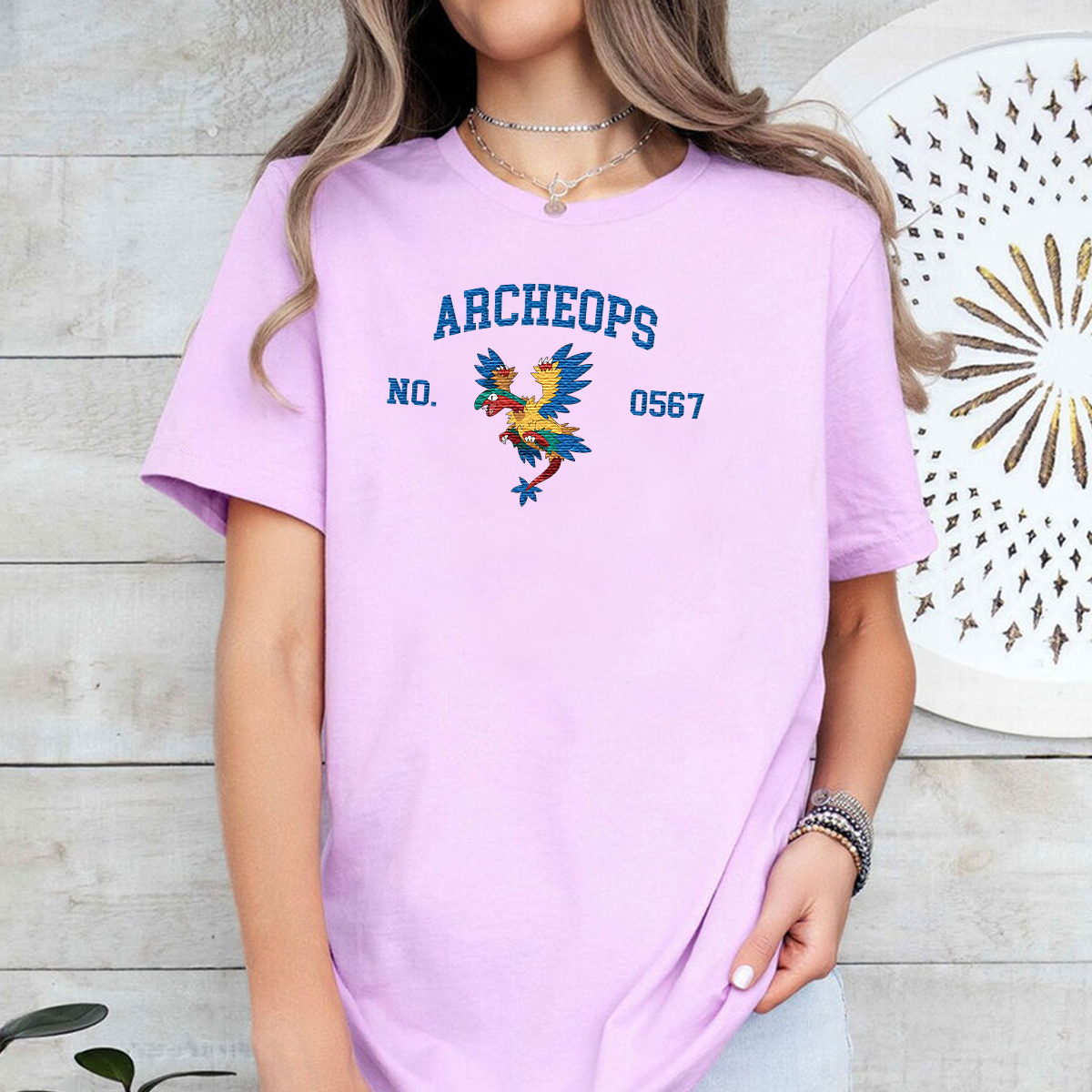 Archeops Adorable Anime-Themed Embroidered T-Shirt,Crewneck,Hoodie-Trendy Versatile and a Thoughtful Gift for Friends,H-C-1561
