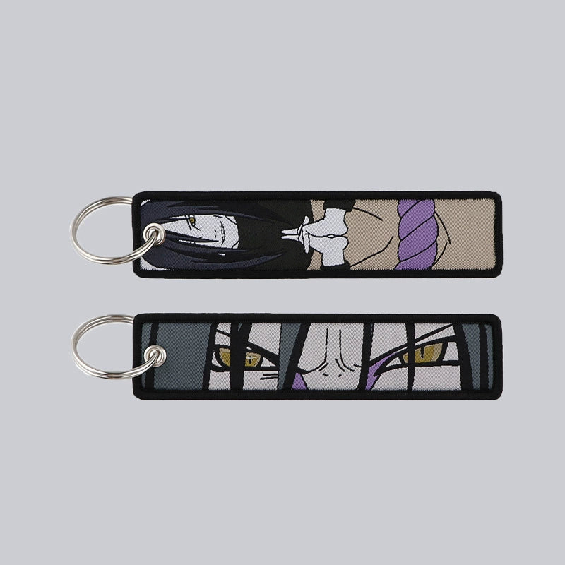 Naruto Akatsuki Cloud Keychain – Embroidered Anime Fabric Key Ring for Fans,Cosplay,and Backpacks,027