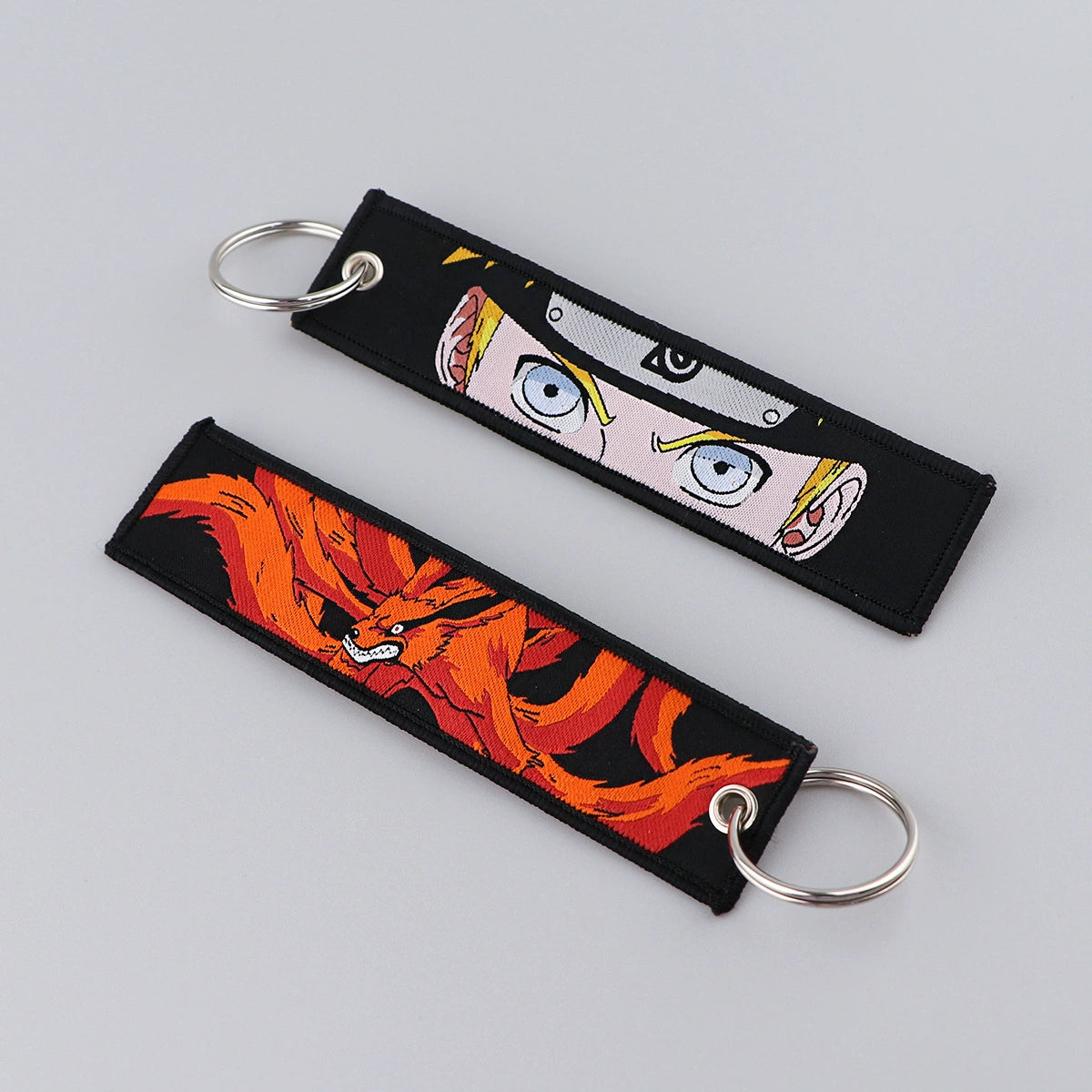 Naruto Cloud Embroidered Keychain – Anime Cartoon Woven Fabric Key Ring for Students & Fans,027