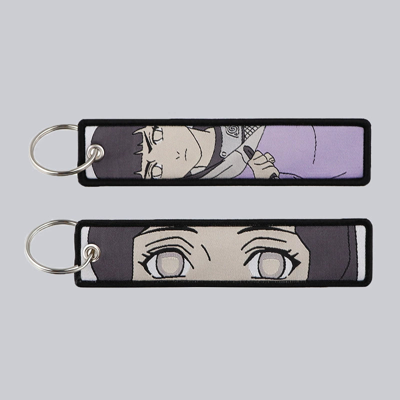 Naruto Cloud Embroidered Keychain – Anime Cartoon Woven Fabric Key Ring for Students & Fans,027