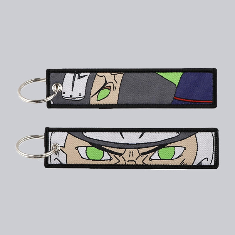 Naruto Akatsuki Cloud Keychain – Embroidered Anime Fabric Key Ring for Fans,Cosplay,and Backpacks,027