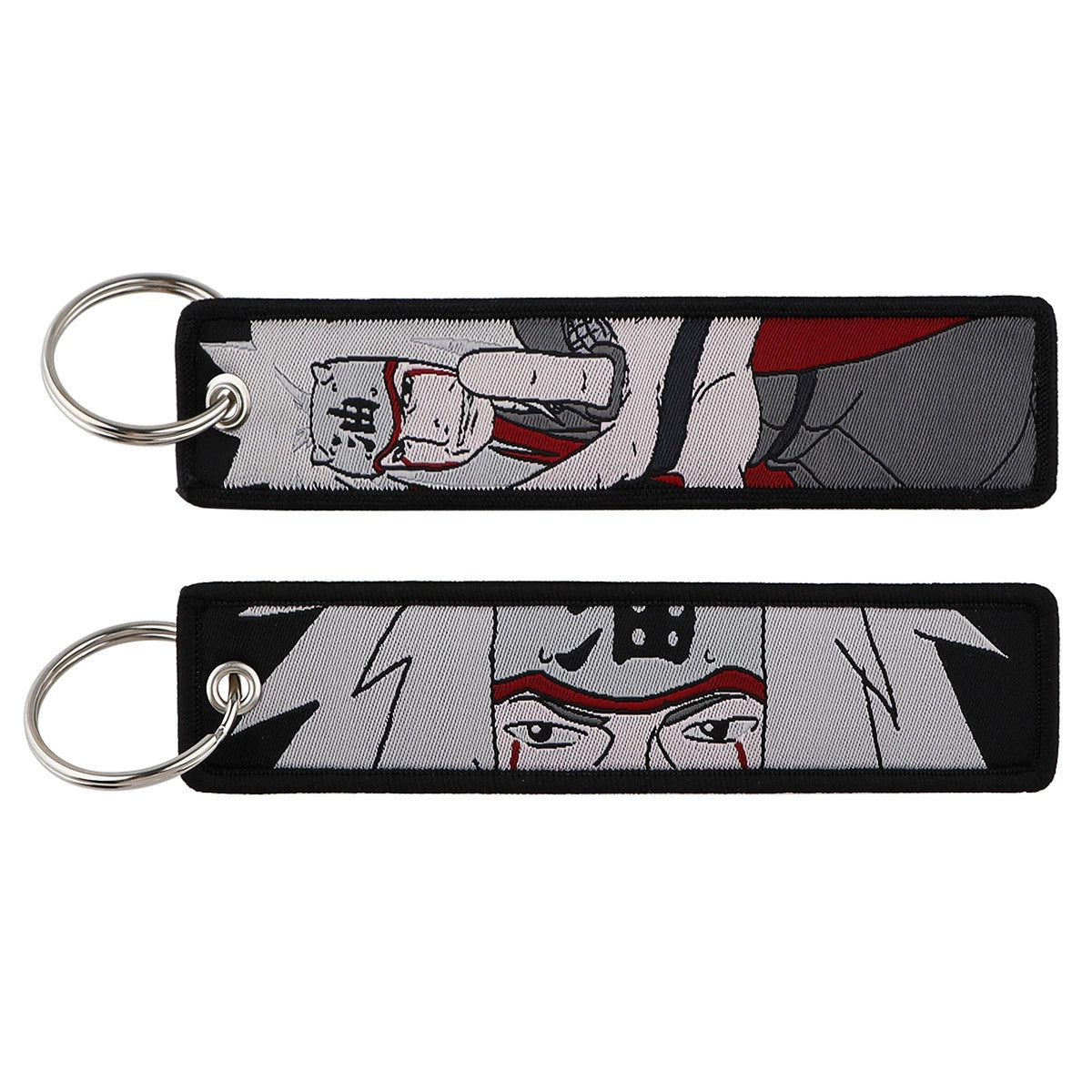 Naruto Cloud Embroidered Keychain – Anime Cartoon Woven Fabric Key Ring for Students & Fans,027