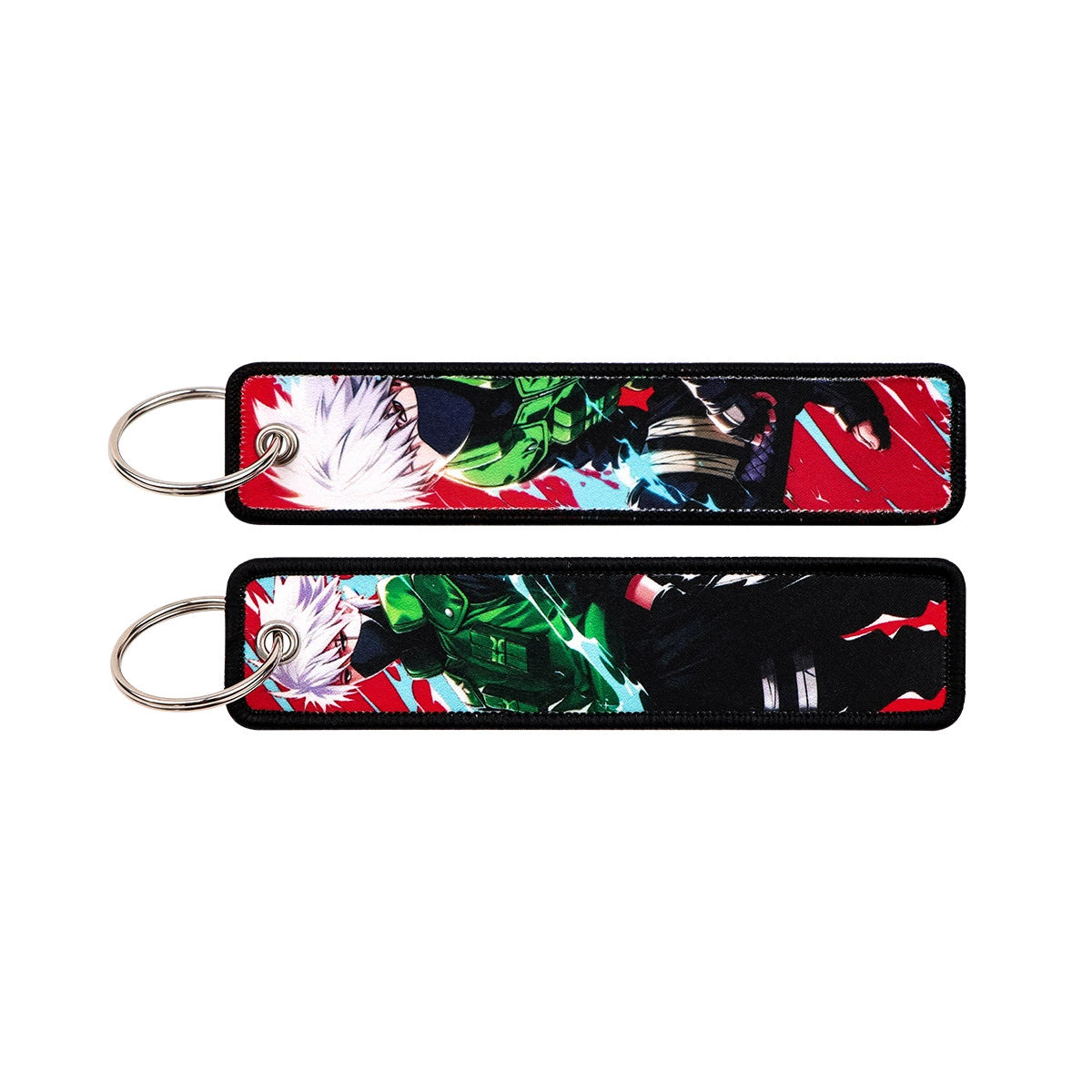 Naruto Cloud Embroidered Keychain – Anime Cartoon Woven Fabric Key Ring for Students & Fans,027