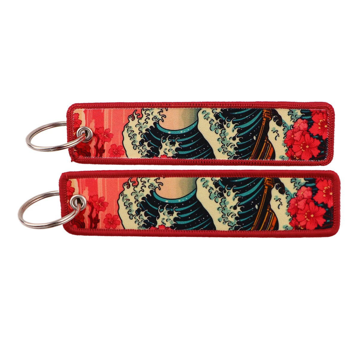Cartoon Animal Eagle Beak Keychain Pendant,Japanese Style Wave Jacquard Keychain,Keychain with Traditional Chinese Style Lanyard Decoration,015