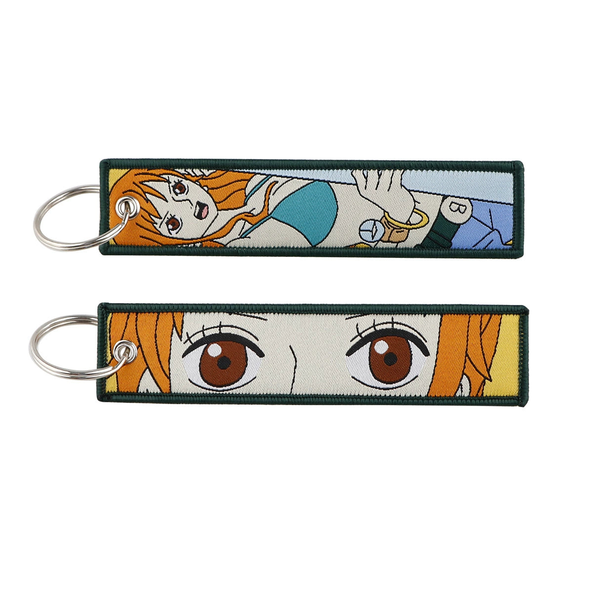 One Piece Luffy Woven Label Keychain, Zoro Cartoon Keychain, Bag Pendant Accessory,018