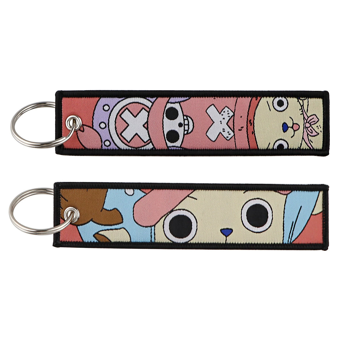 One Piece Luffy Woven Label Keychain, Zoro Cartoon Keychain, Bag Pendant Accessory,018