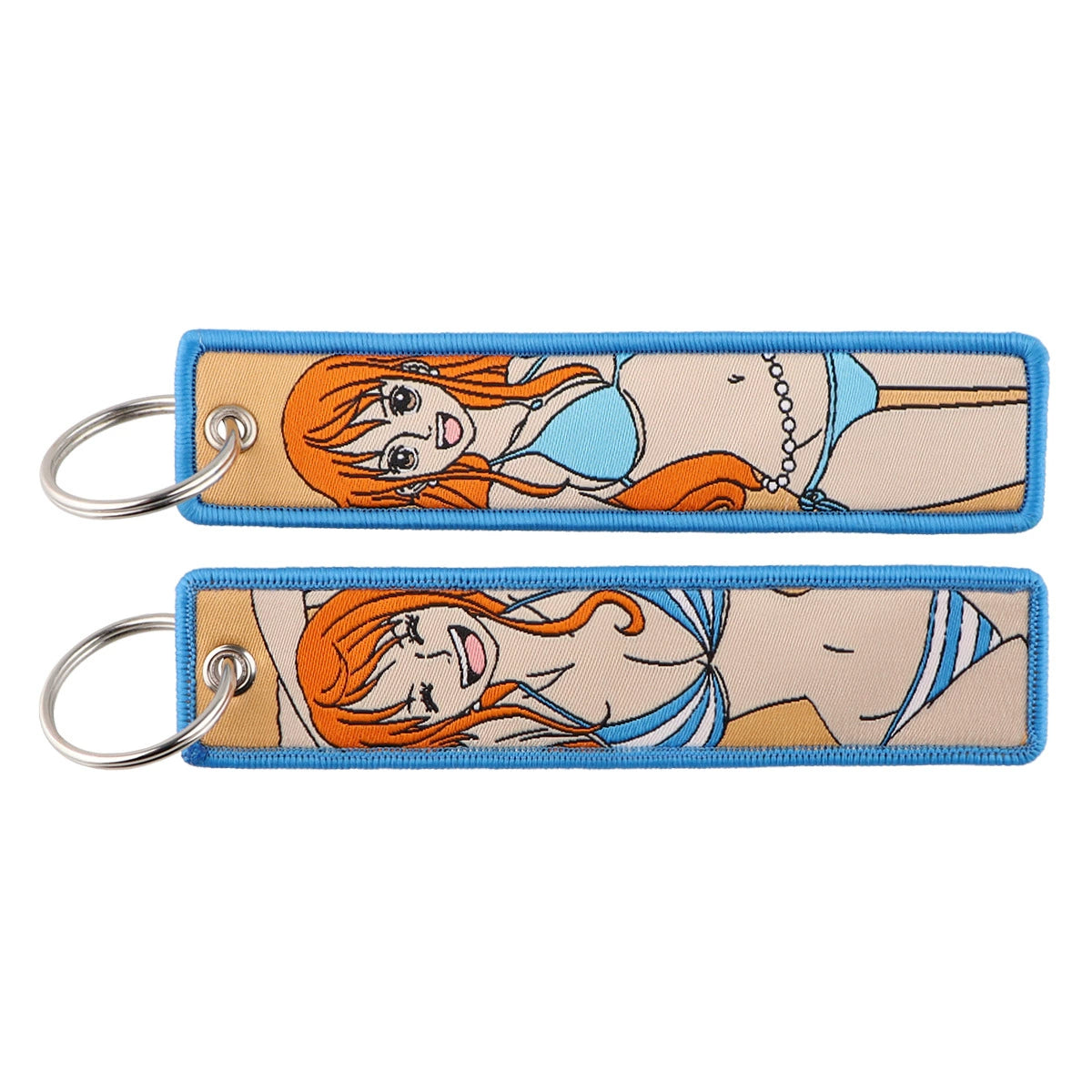 One Piece Luffy Woven Label Keychain, Zoro Cartoon Keychain, Bag Pendant Accessory,018