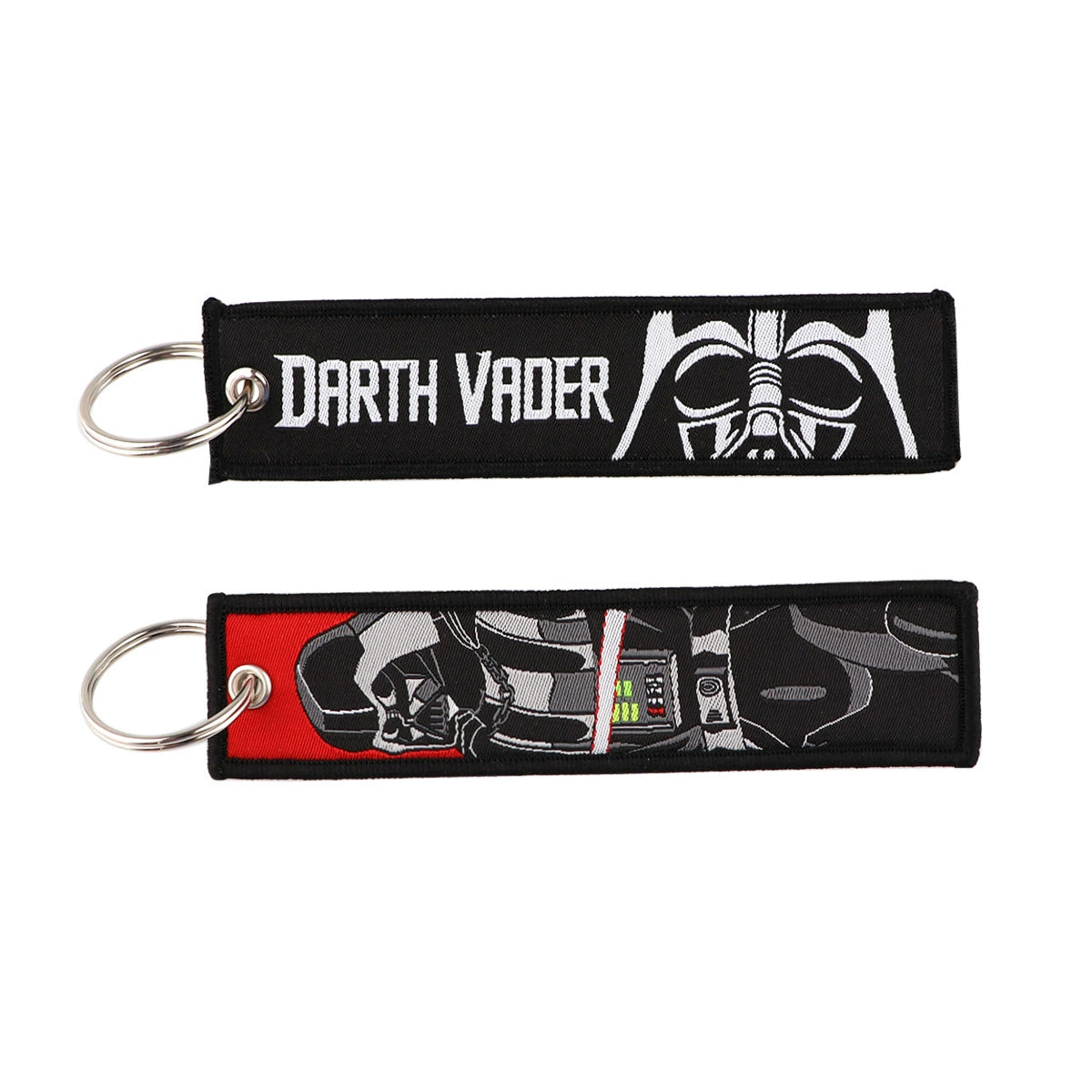 Cartoon Green Monster Woven Label Keychain Lanyard, Planet Bag Charm, Fabric Keychain for Student ID & Campus Decoration,019