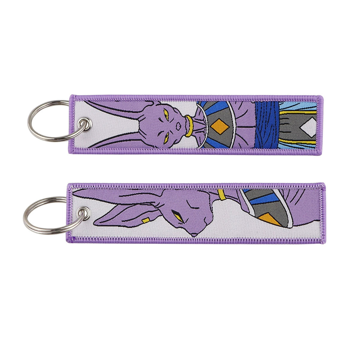 Dragon Ball Woven Keychain Lanyard - Goku & Vegeta Cartoon Character Campus Strap,Fabric Craft Pendant,022