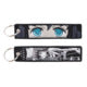Cartoon Demon Slayer Jacquard Keychain Lanyard, Demon Access Card Holder, Fabric Keychain for ID and Office Badge,017