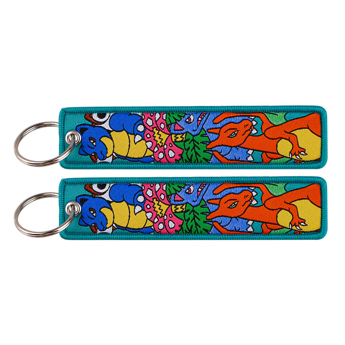 Pokémon Embroidered Keychain – Cute Pocket Monster Pendant,Perfect Gift for Friends,005