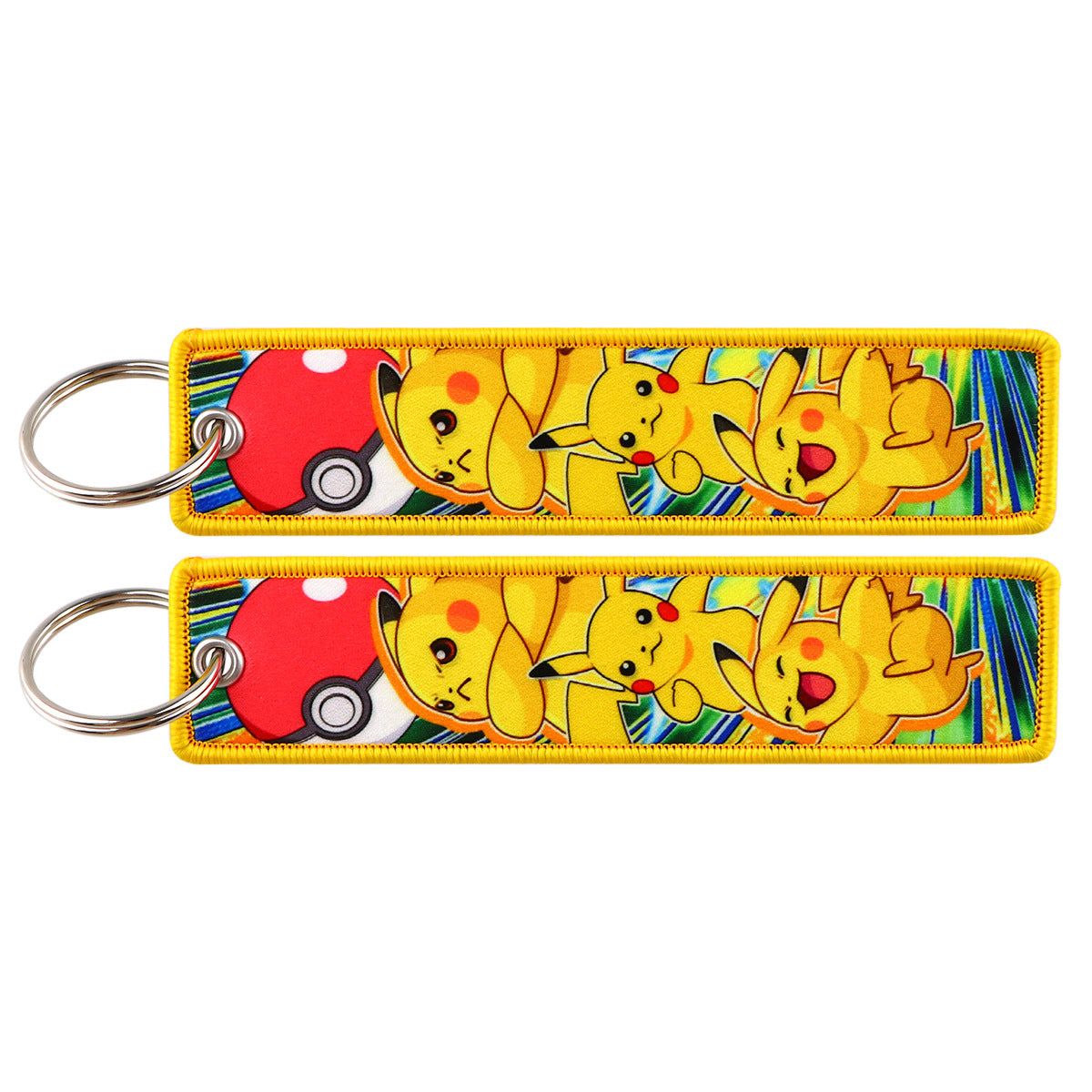 Pokémon Embroidered Keychain – Cute Pocket Monster Pendant,Perfect Gift for Friends,005