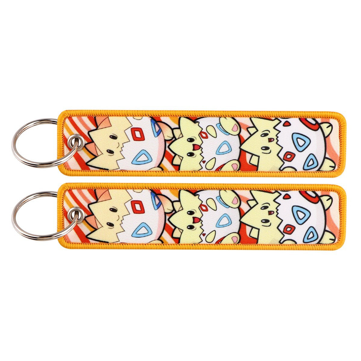 Pokémon Embroidered Keychain – Cute Pocket Monster Pendant,Perfect Gift for Friends,005