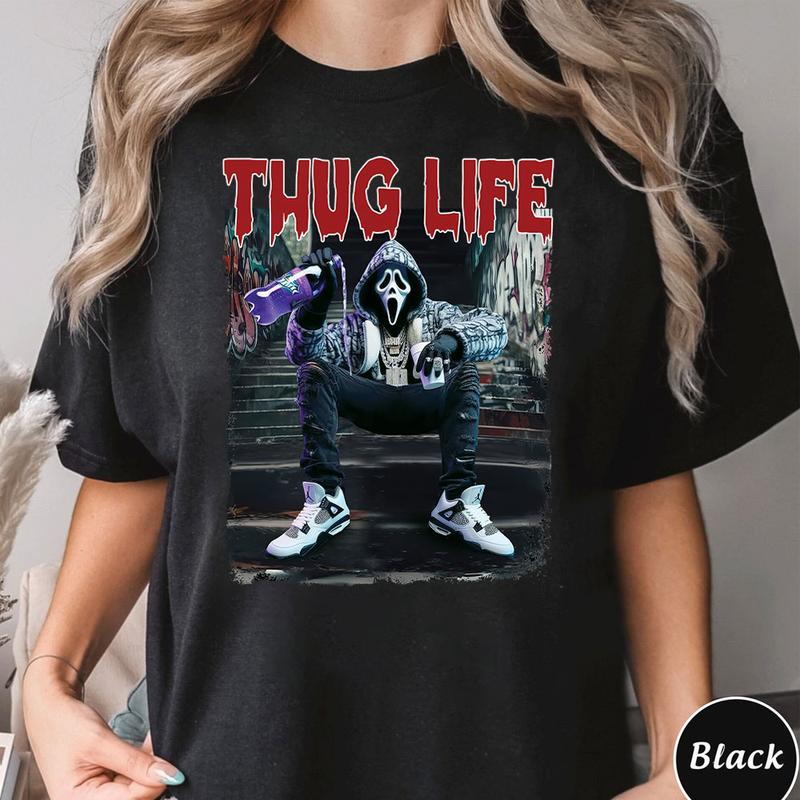 Horror Halloween THUG LIFE Characters T-Shirt,Crewneck,Hoodie,TS-C-102