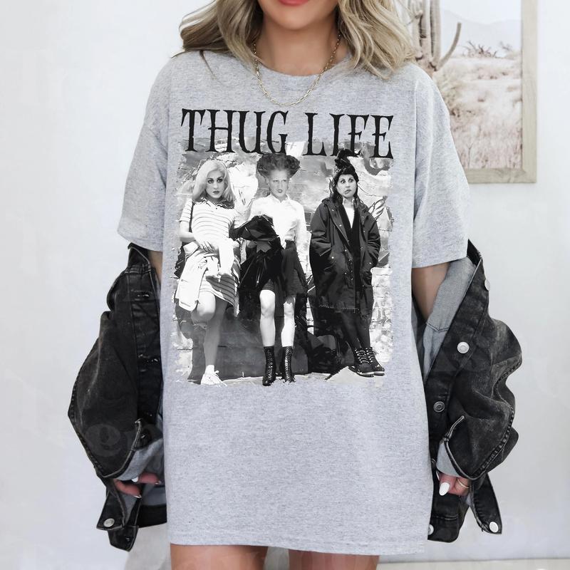 Sweat à capuche avec personnages d'horreur d'Halloween THUG LIFE, TS-C-103