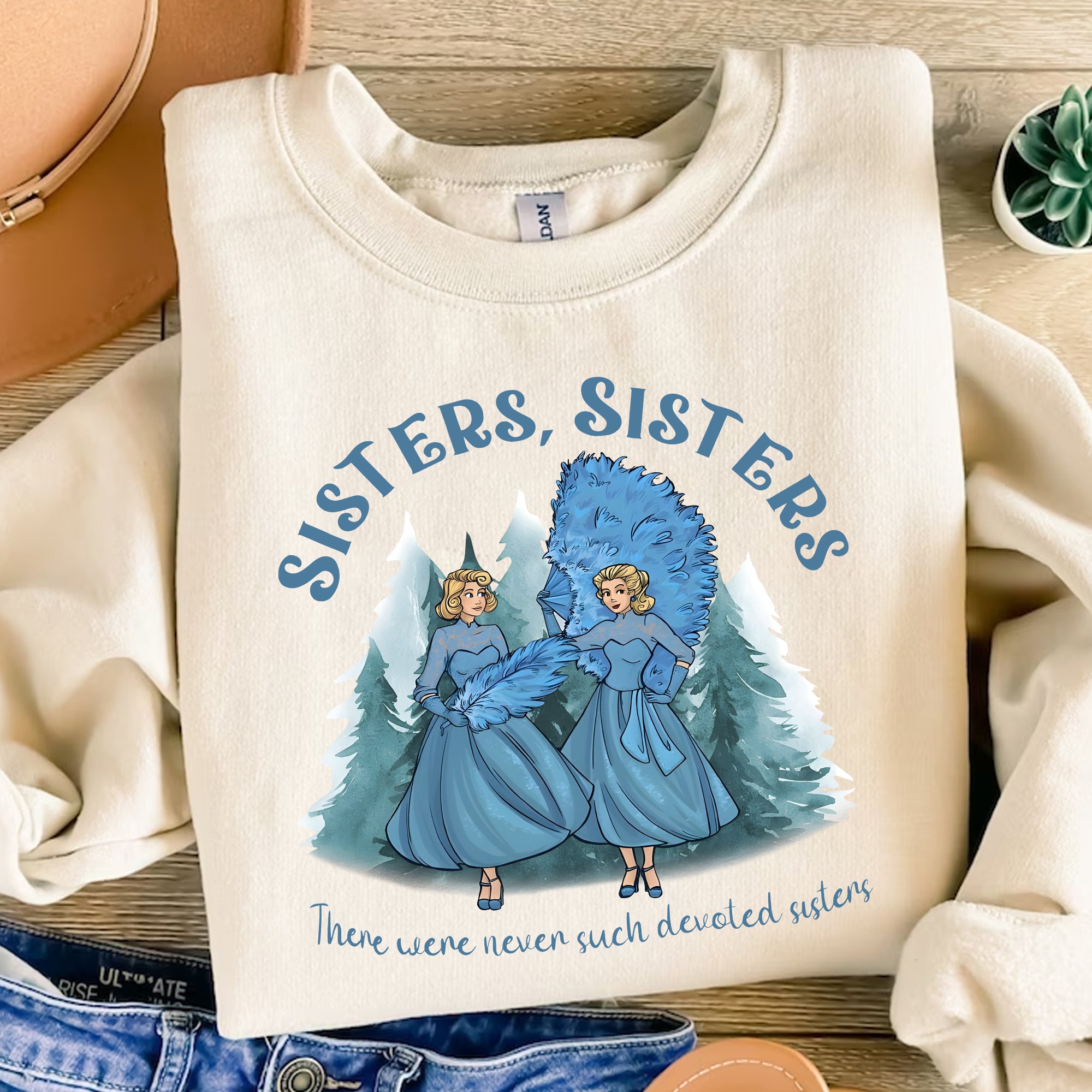 Sisters White Christmas Movie T-Shirt,Crewneck,Hoodie,TS-C-310