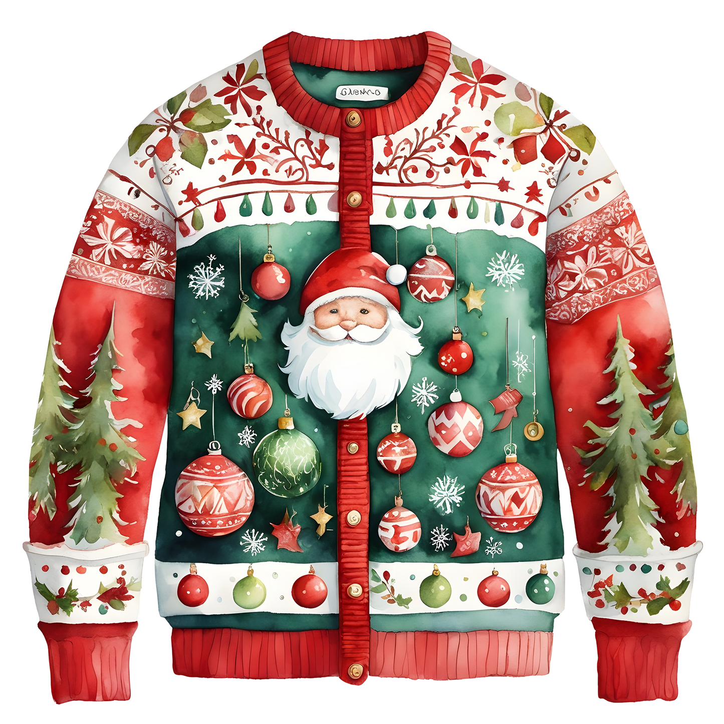 Jolly Santa Claus Brings Cheer To Your Christmas Sweater,TS-C-678