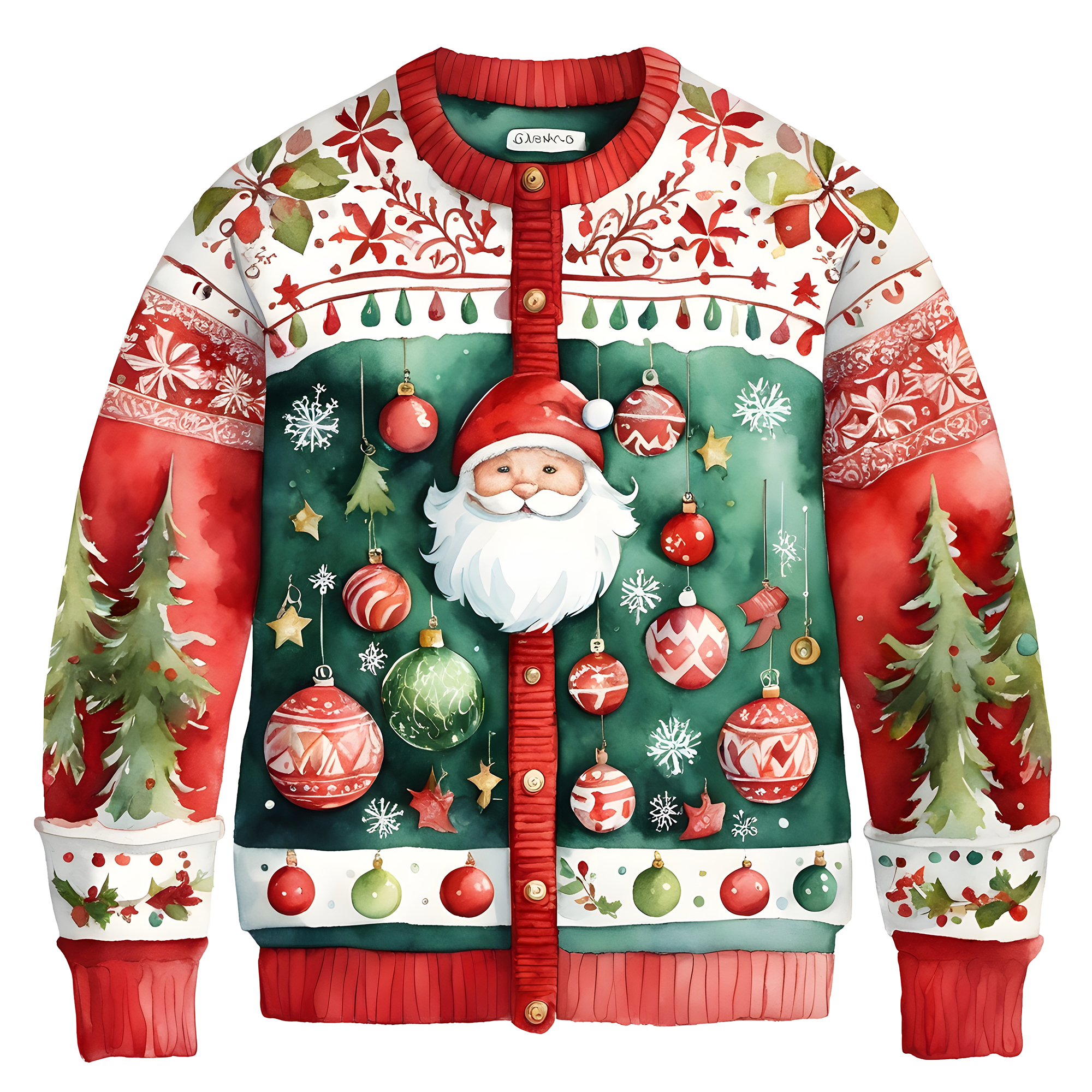 Jolly Santa Claus Brings Cheer To Your Christmas Sweater,TS-C-678