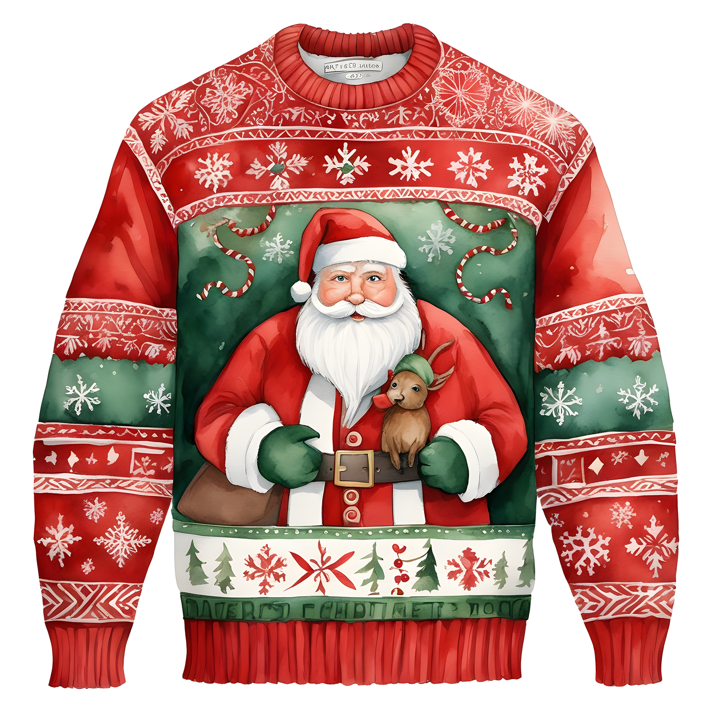 Jolly Santa Claus Brings Cheer To Your Christmas Sweater,TS-C-678