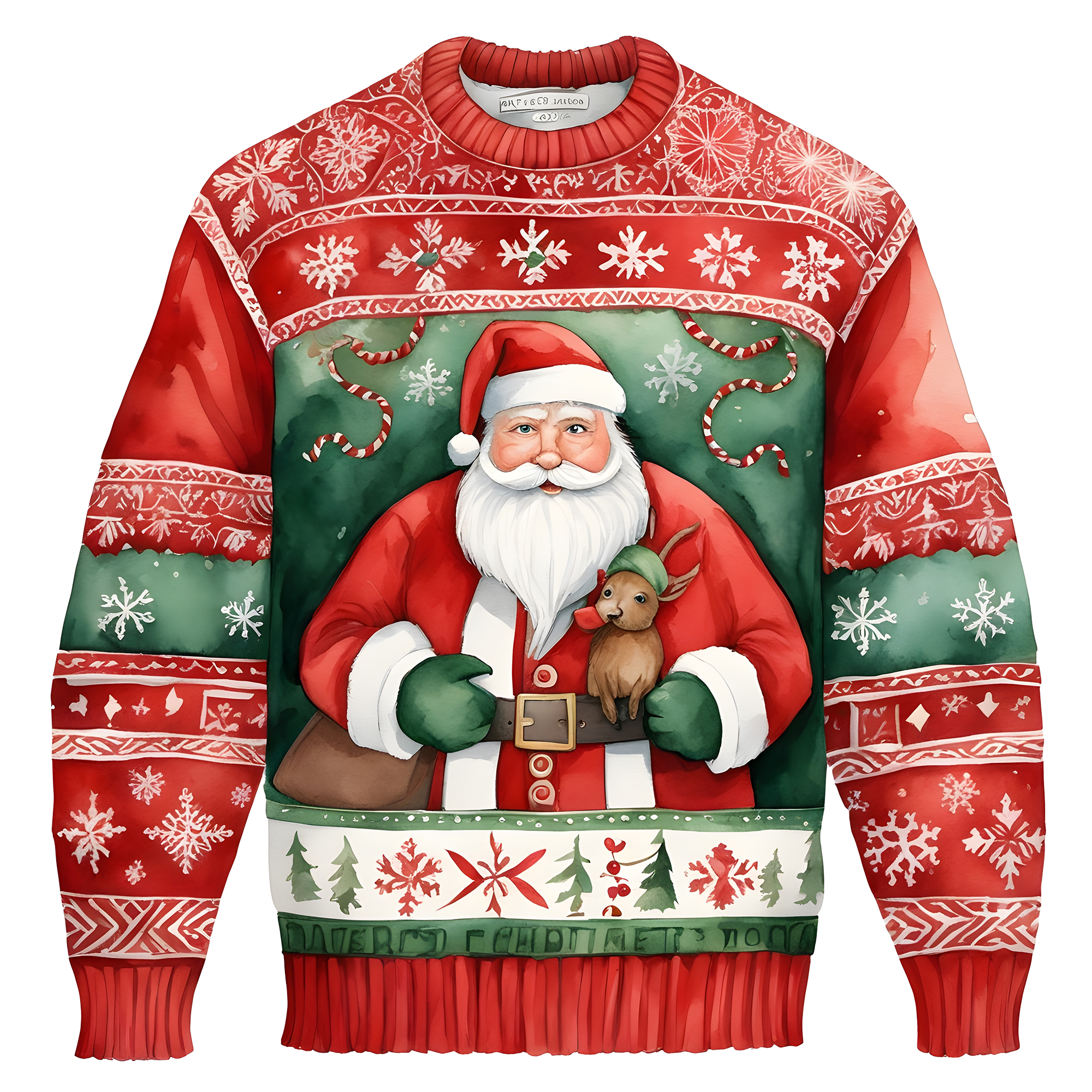 Jolly Santa Claus Brings Cheer To Your Christmas Sweater,TS-C-678