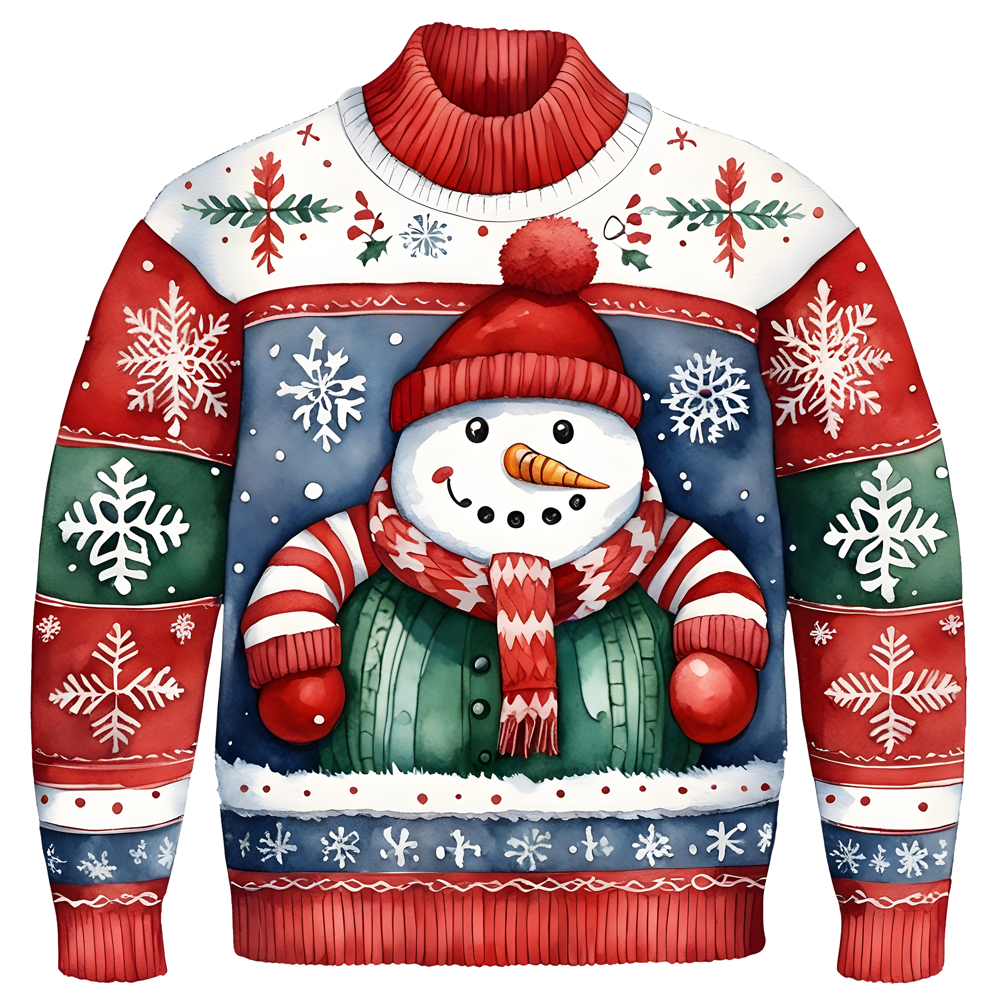 Cute Snowman Christmas Themed Funny Ugly Sweater,TS-C-677