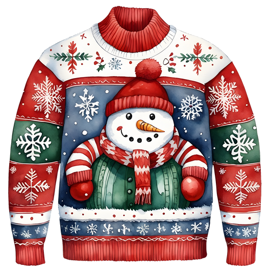 Cute Snowman Christmas Themed Funny Ugly Sweater,TS-C-677