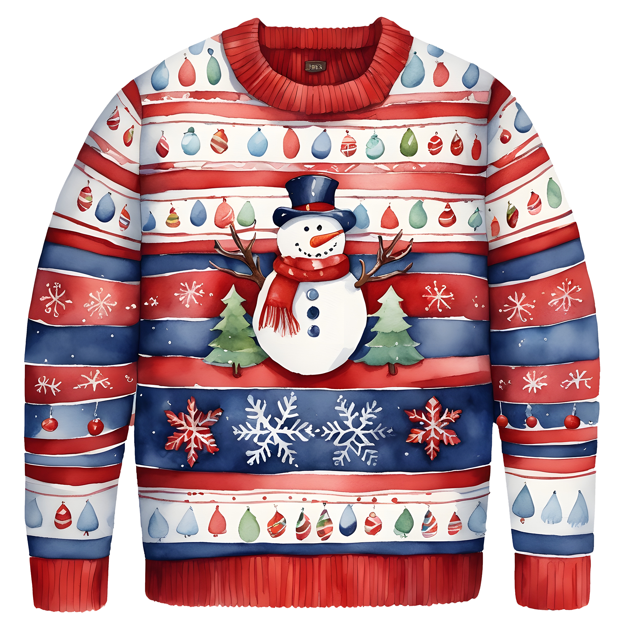 Cute Snowman Christmas Themed Funny Ugly Sweater,TS-C-677