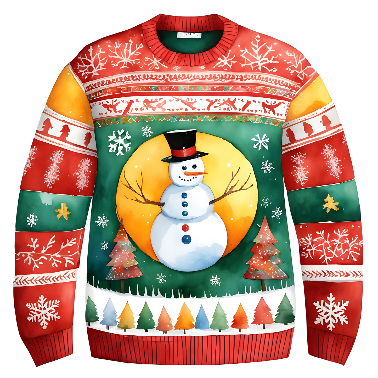 Cute Snowman Christmas Themed Funny Ugly Sweater,TS-C-677